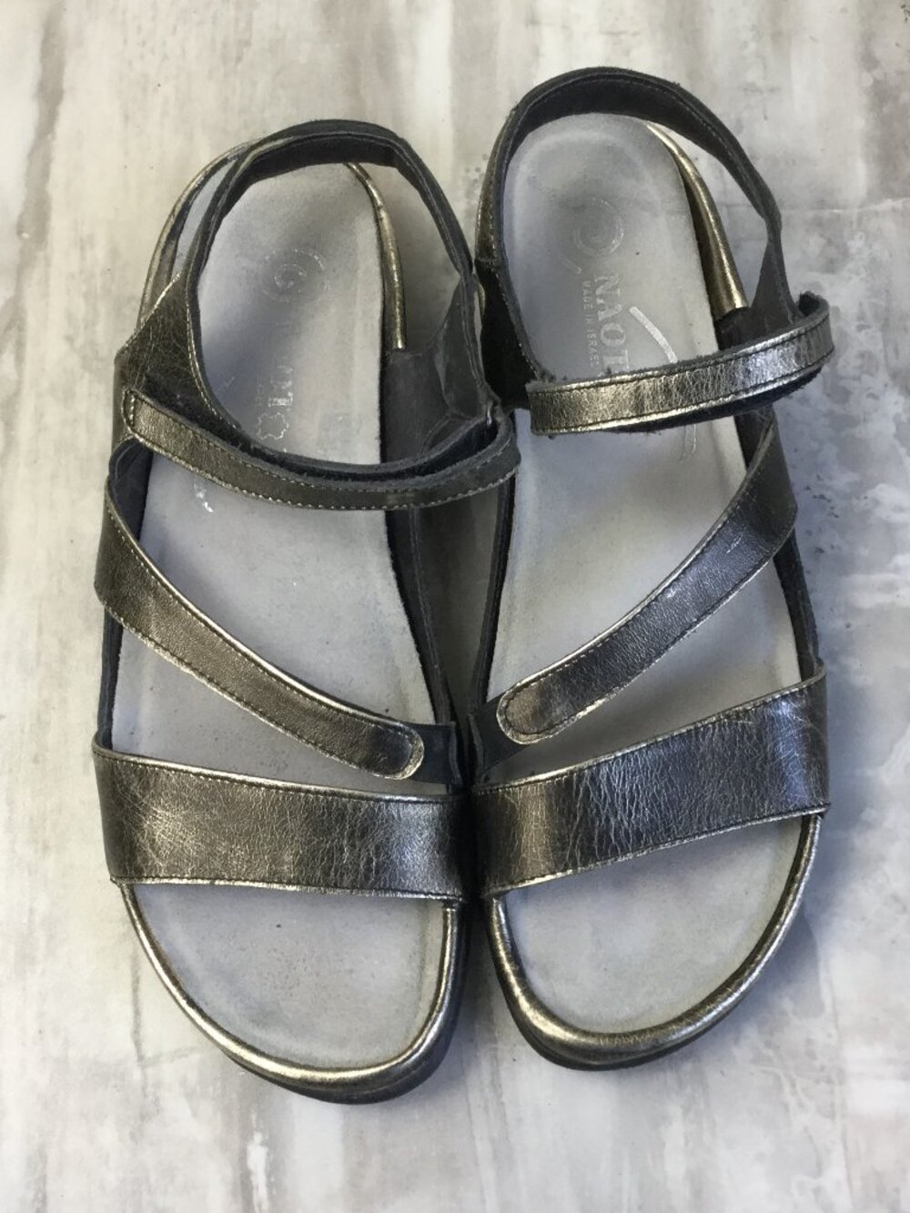 Naot Pewter Sandal 39